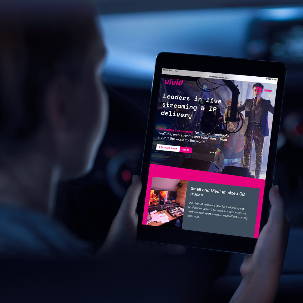 Branding, Website & integrated comms for outside broadcast company